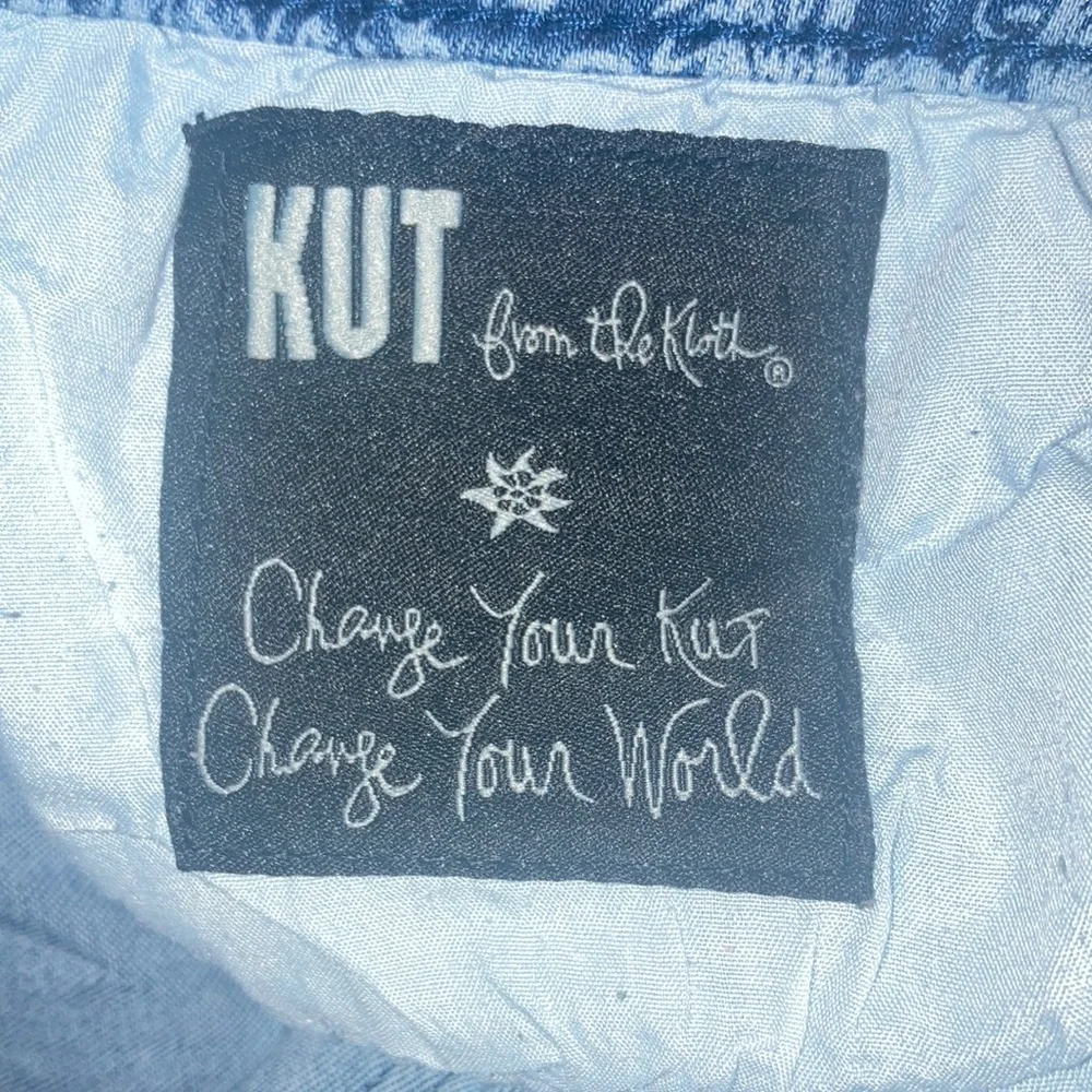 HP! Kut From the Kloth Paisley Bohemian Skinny Jeans Size 10 - Picture 6 of 8